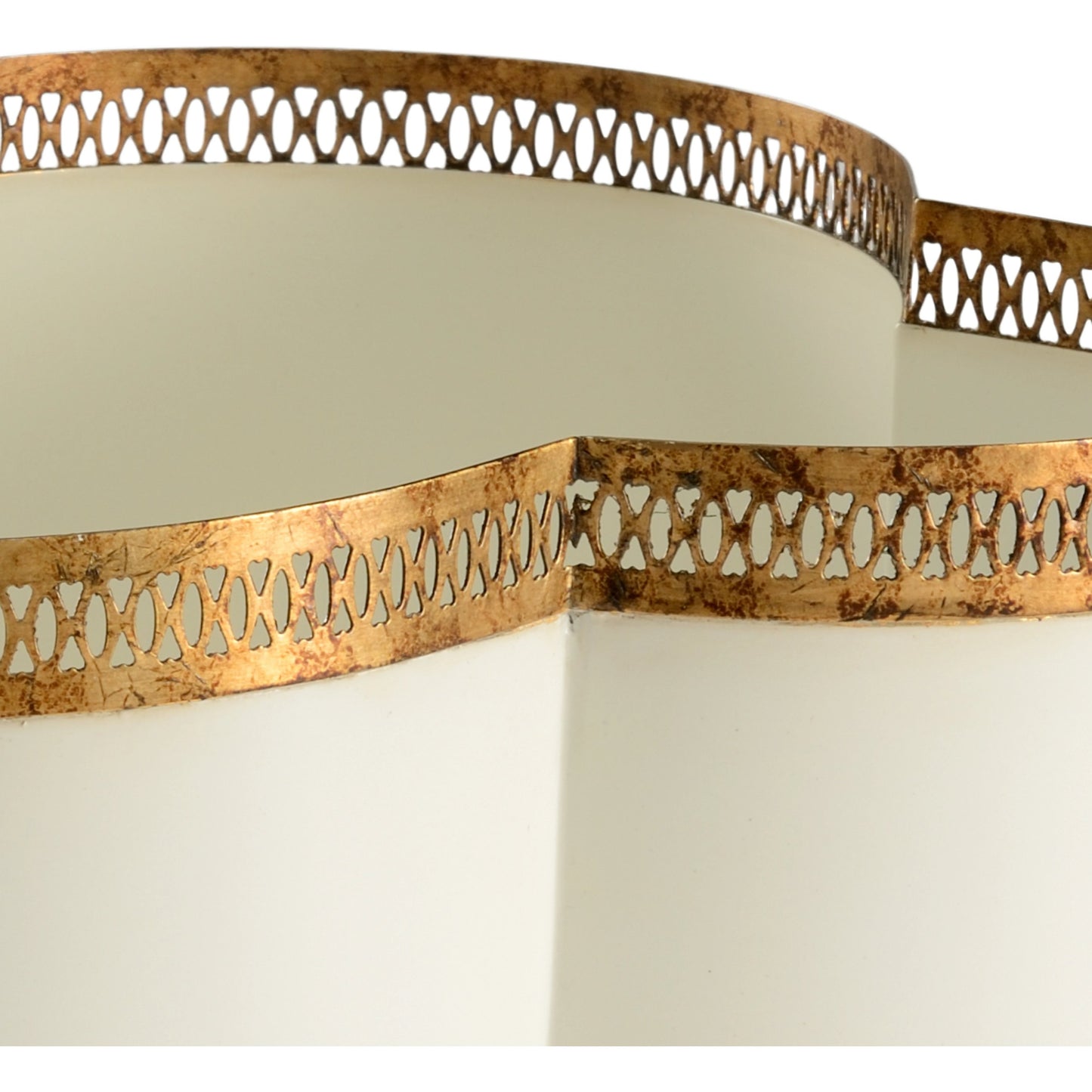 005 SR-384105 | Additional Silo | Tracery Cachepot by Chelsea House. Made from metal in a traditional style.