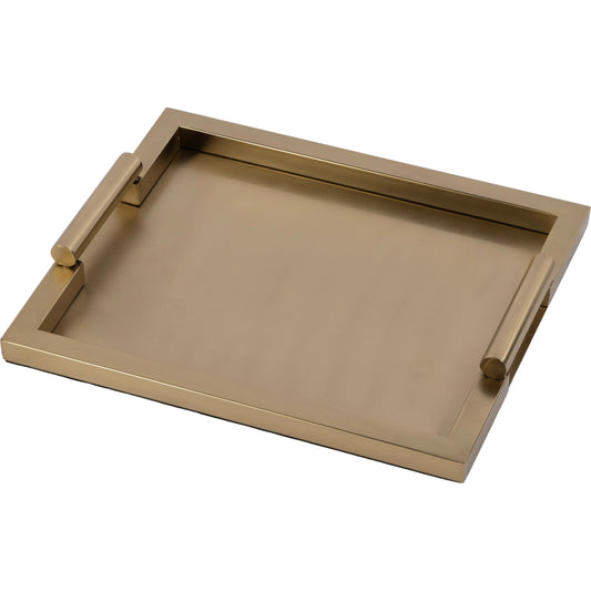 Morante Serving Tray by Butler Specialty Company in gold. Made from stainless steel in a modern style.