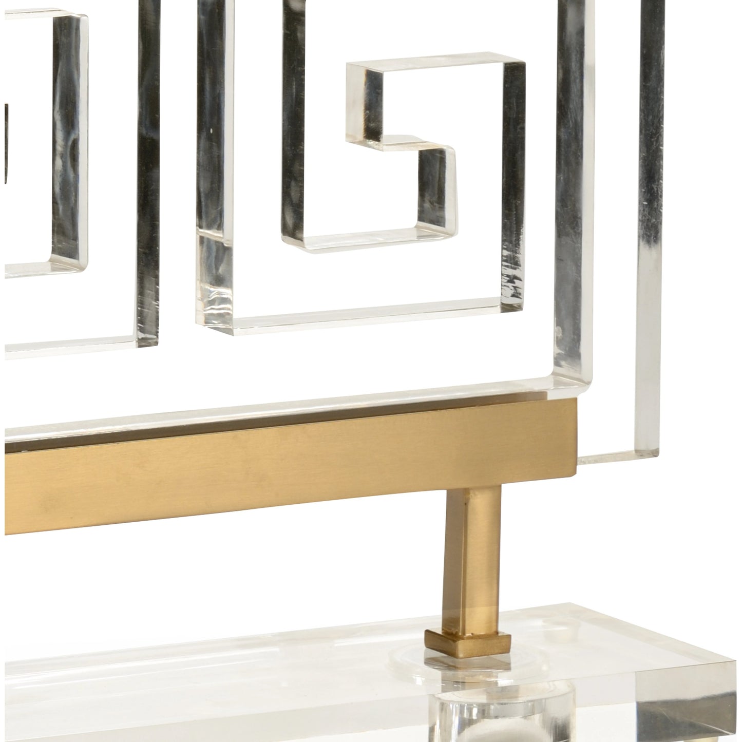 002 SR-382860 | Additional Silo | Greek Key Accent by Chelsea House in clear, antique brass. Made from acrylic in a eclectic & global style.