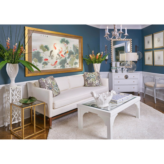 Garden Pond by Chelsea House in hand colored, gold leaf. Made from paper in a eclectic & global style.