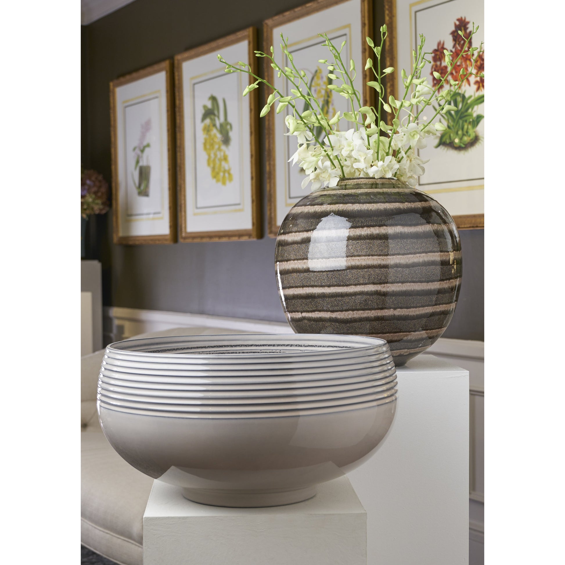 Swirl Bowl by Chelsea House in blue, green glaze. Made from ceramic in a modern style.