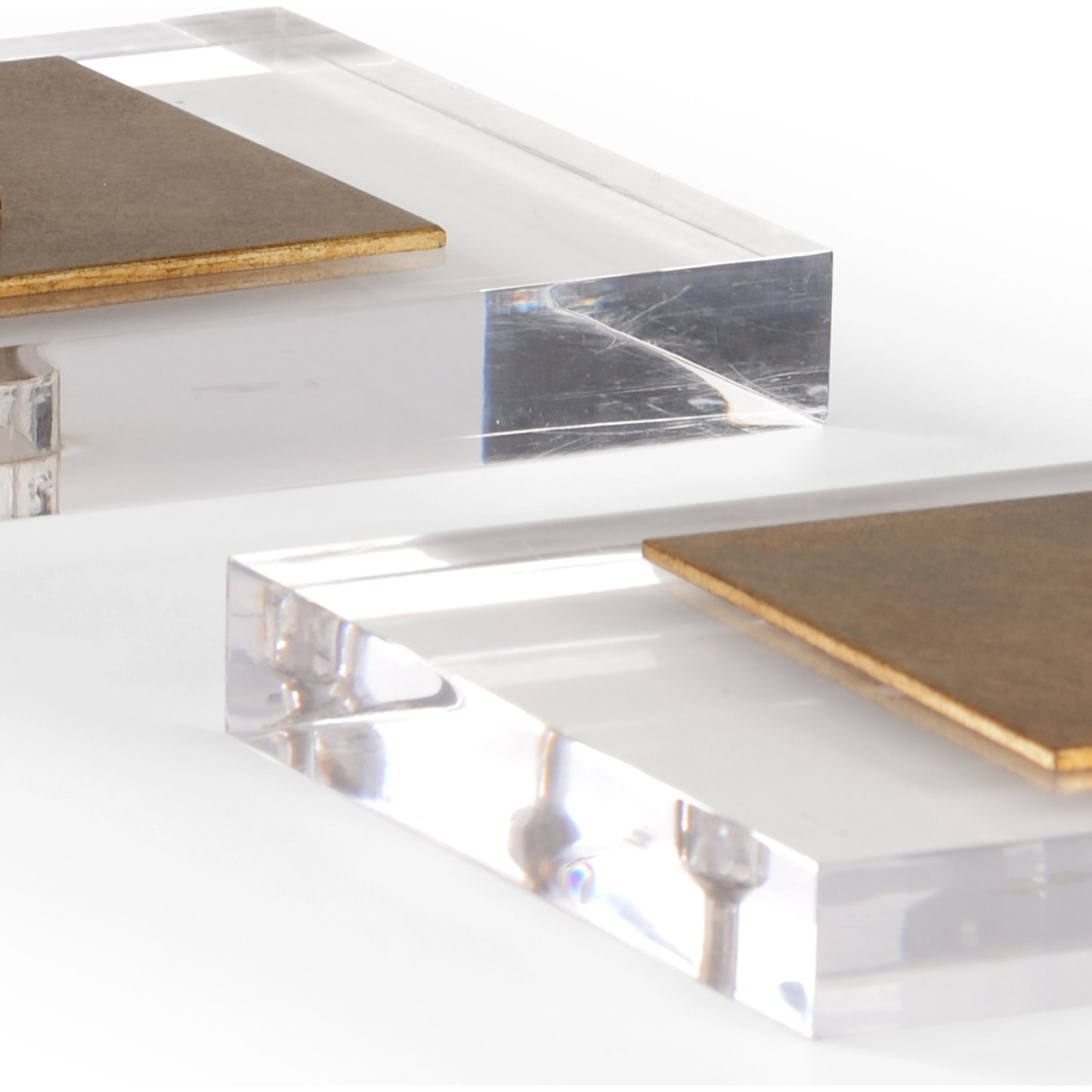 003 SR-382649 | Additional Silo | Flossie Bookends (Set of 2) by Chelsea House in antique gold leaf, clear. Made from resin in a traditional style.