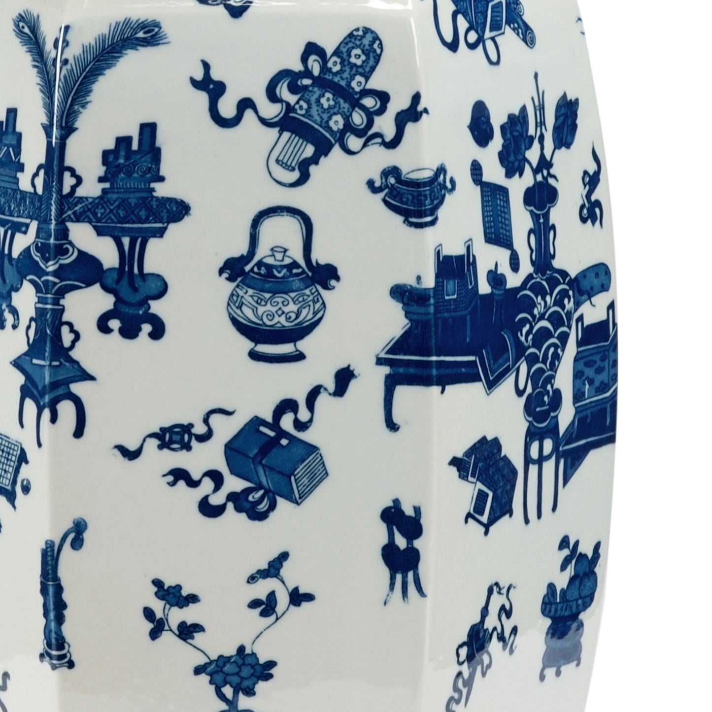 002 SR-383295 | Additional Silo | Ming Vase by Chelsea House in blue, white glaze. Made from ceramic in a eclectic & global style.