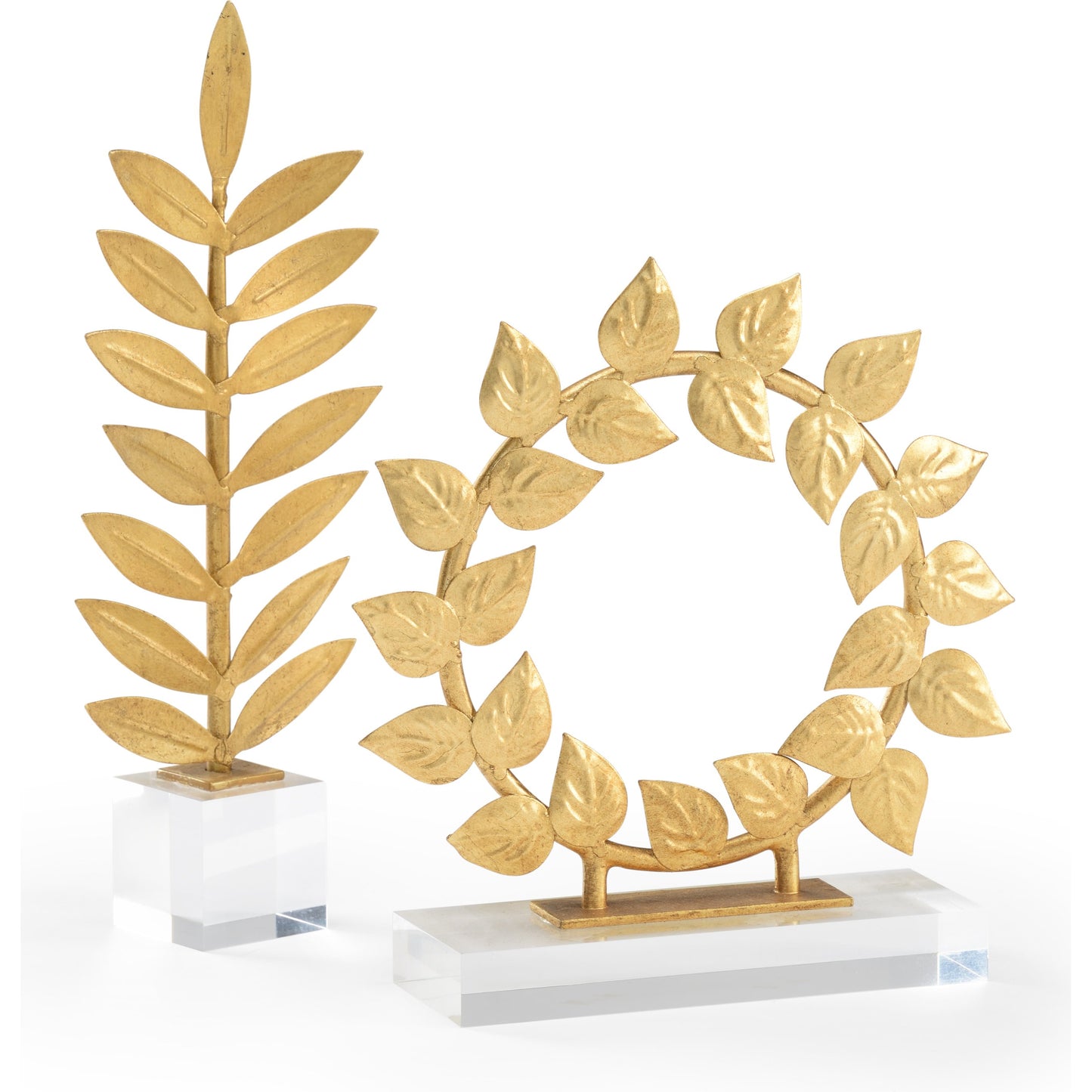 001 SR-383108 | Additional Silo | Leaf Artifacts by Chelsea House in antique gold, clear. Made from iron in a transitional style.