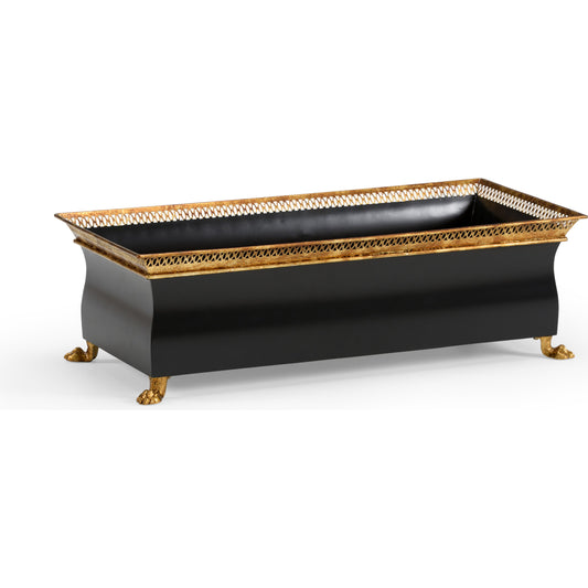 French Tole Planter by Chelsea House. Made from iron in a traditional style.