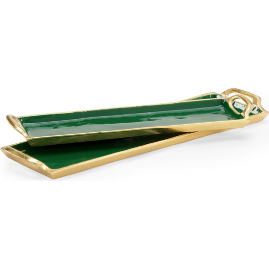 Enamel Trays by Chelsea House. Made from aluminum in a transitional style.