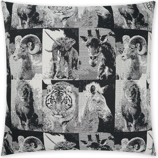 Zoology Throw Pillow by DV Kap Home in black. Made from 75% polyester, 25% recycled polyester in a modern style.