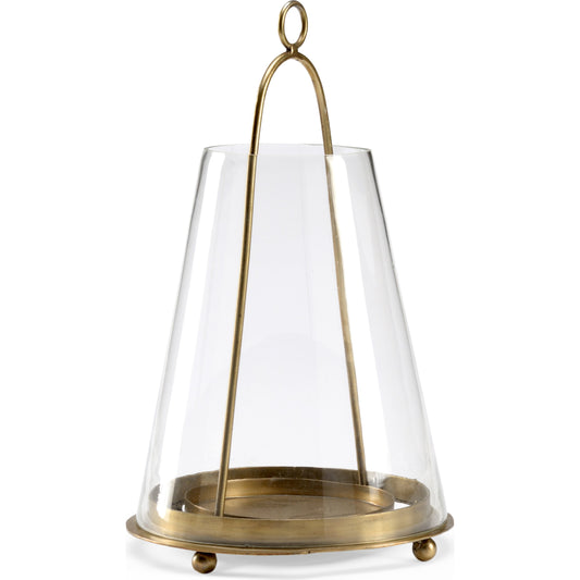 Rabat Candleholder by Chelsea House in antique brass, clear. Made from iron, glass in a eclectic & global style.