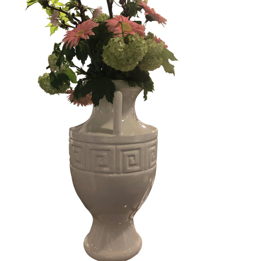 001 SR-382858 | Primary Silo | Grecian Urn by Chelsea House in white glaze. Made from ceramic in a transitional style.