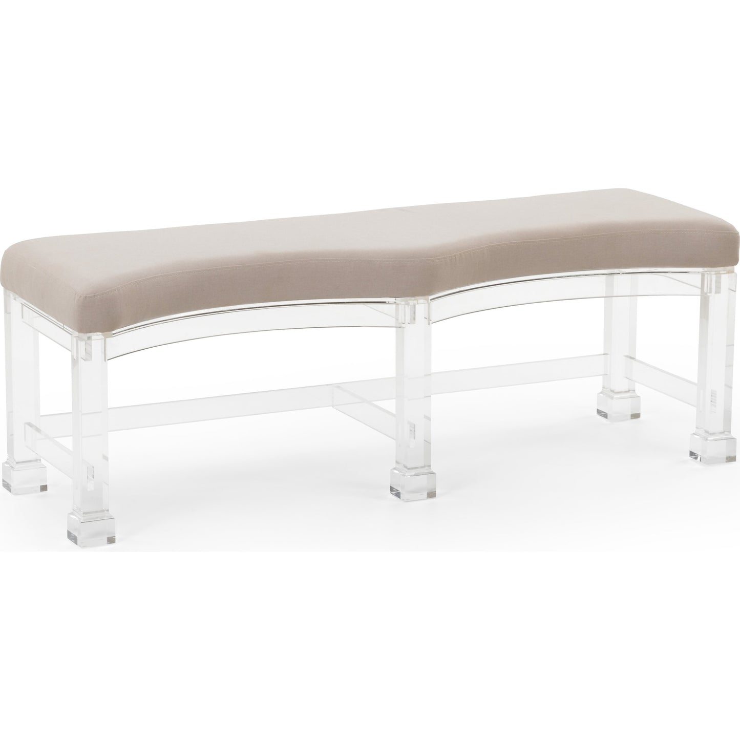 001 SR-382968 | Primary Silo | Hollywood Acrylic Bench by Chelsea House in clear, acrylic. Made from acrylic, muslin in a transitional style.