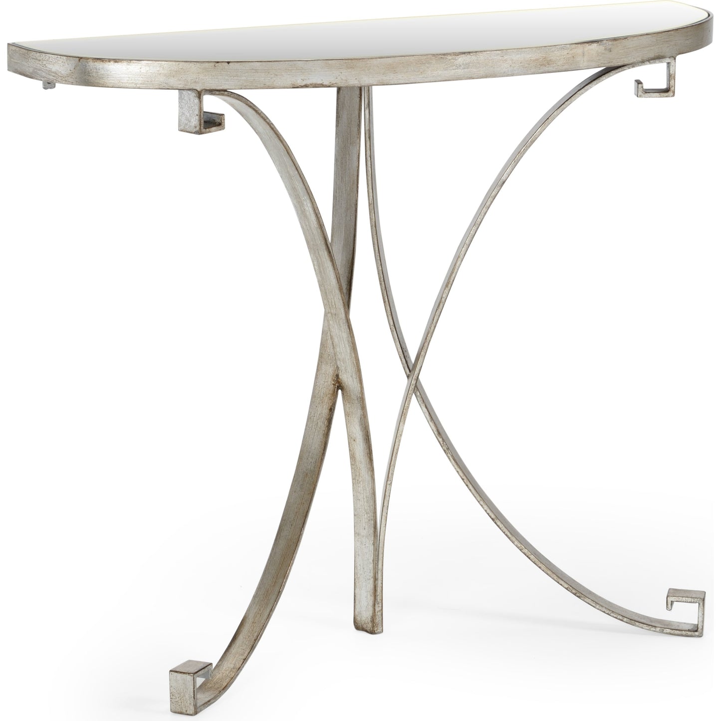 002 SR-782447 | Primary Silo | Cain Console by Chelsea House. Made from metal, mirror in a transitional style.