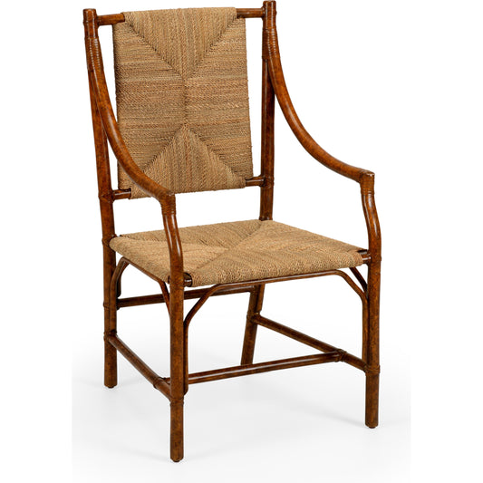 Mecklenburg Chair by Chelsea House. Made from rattan, rush in a coastal style.