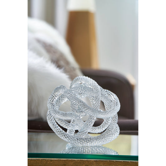 Love Knot by Chelsea House in clear. Made from glass in a coastal style.