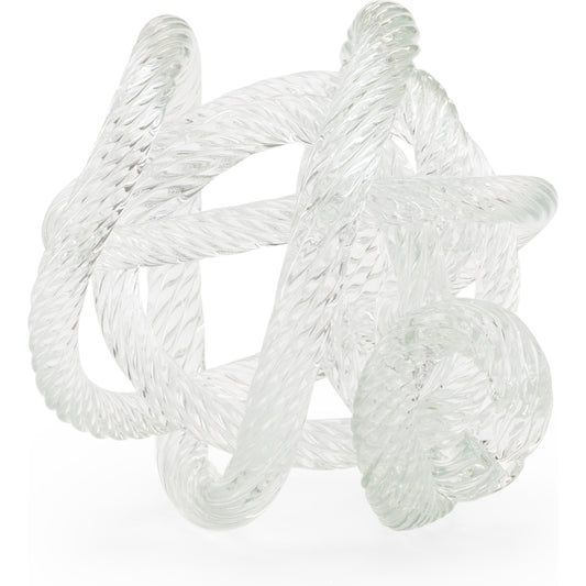 Love Knot by Chelsea House in clear. Made from glass in a coastal style.