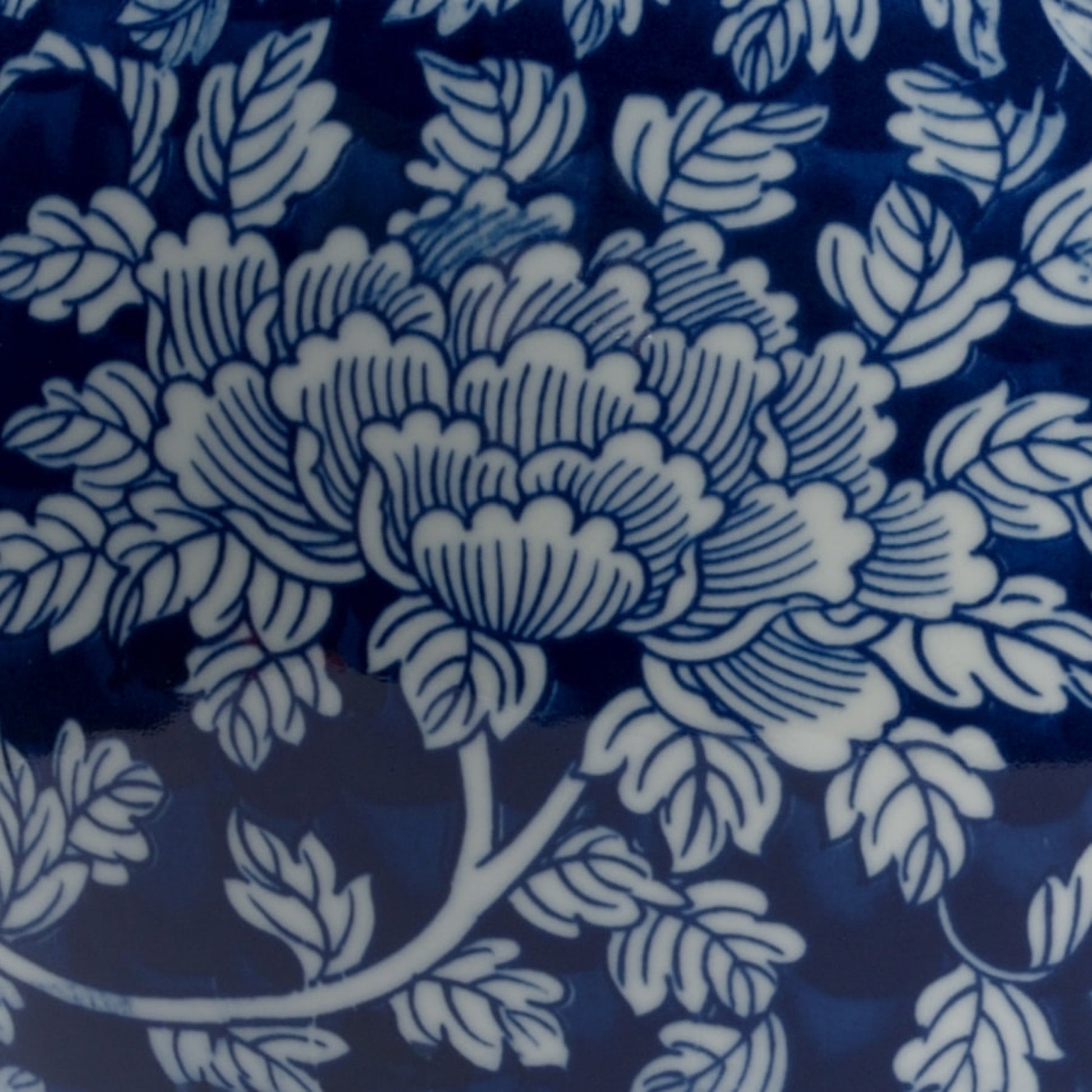 Clarke I Vase by Chelsea House in blue, white glaze. Made from ceramic in a traditional style.