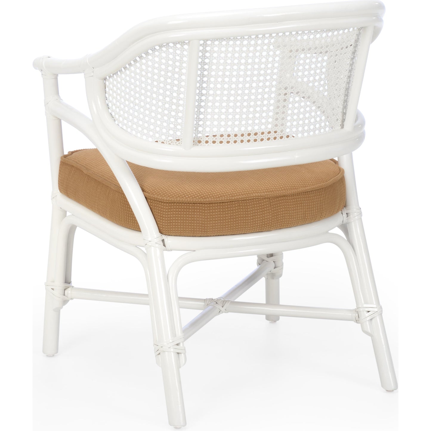 002 SR-837022 | Additional Silo | Remington Chair by Chelsea House in white, brown, woven. Made from rattan, fabric in a coastal style.