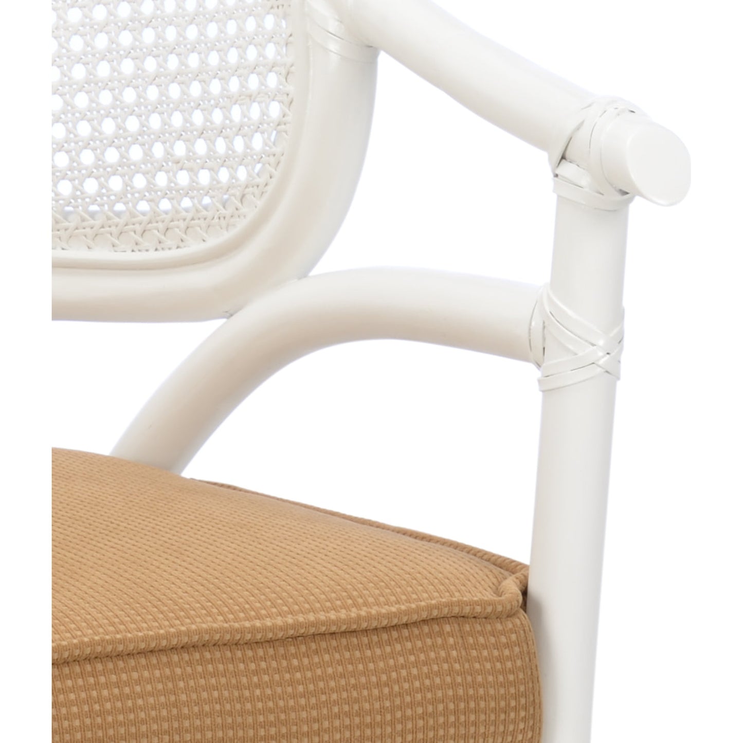 003 SR-837022 | Additional Silo | Remington Chair by Chelsea House in white, brown, woven. Made from rattan, fabric in a coastal style.