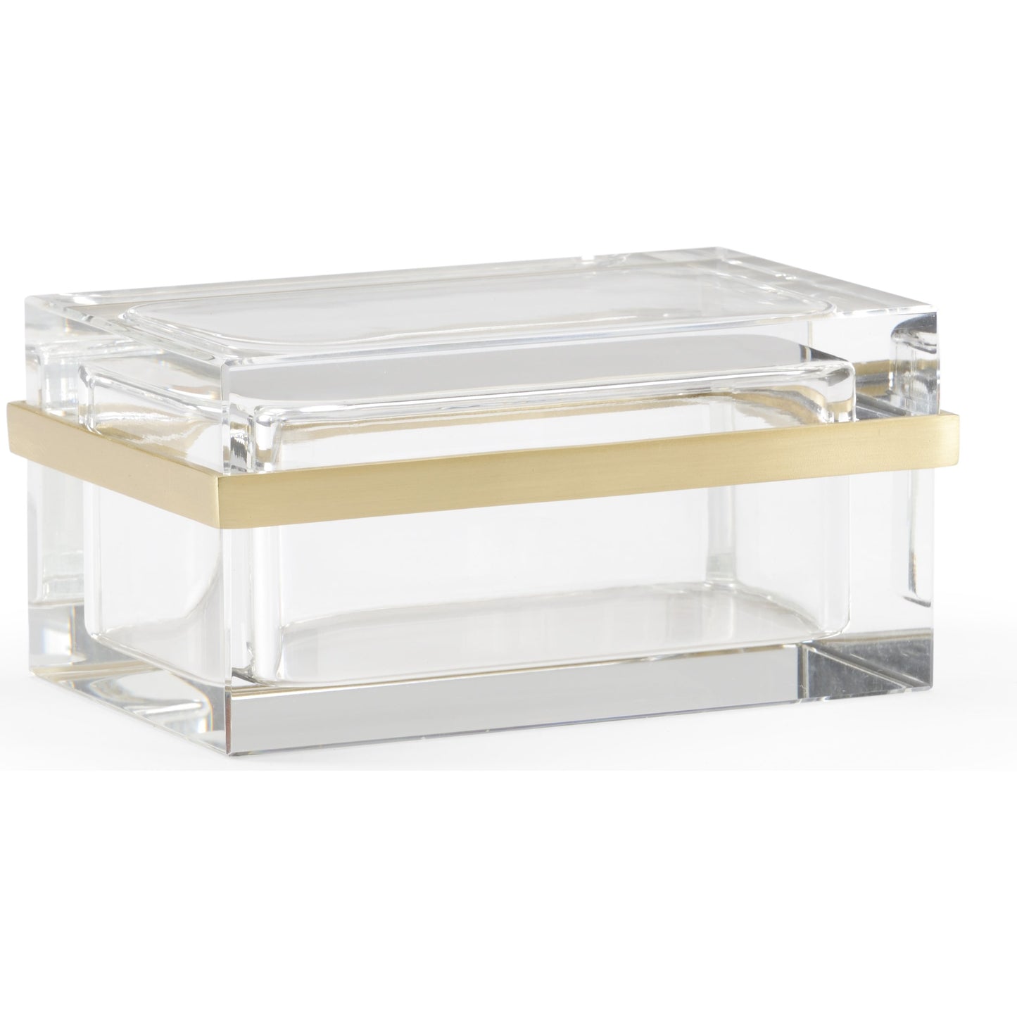 001 SR-837015 | Additional Silo | Crystal Rectangular Jewel Box by Chelsea House in clear, antique. Made from crystal, brass in a transitional style.
