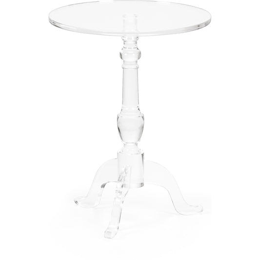 Pedestal Side Table by Chelsea House in clear. Made from acrylic in a transitional style.