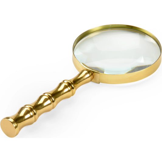 Bamboo Magnifier by Chelsea House in antique, magnifing. Made from brass, glass in a transitional style.