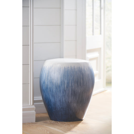Alexander Garden Seat by Chelsea House in blue, white glaze. Made from unique in a modern style.