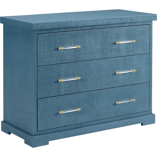 Clifton Side Chest by Chelsea House. Made from wood/raffia/acrylic in a modern style.