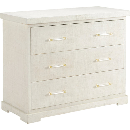 Clifton Side Chest by Chelsea House. Made from wood/raffia/acrylic in a modern style.