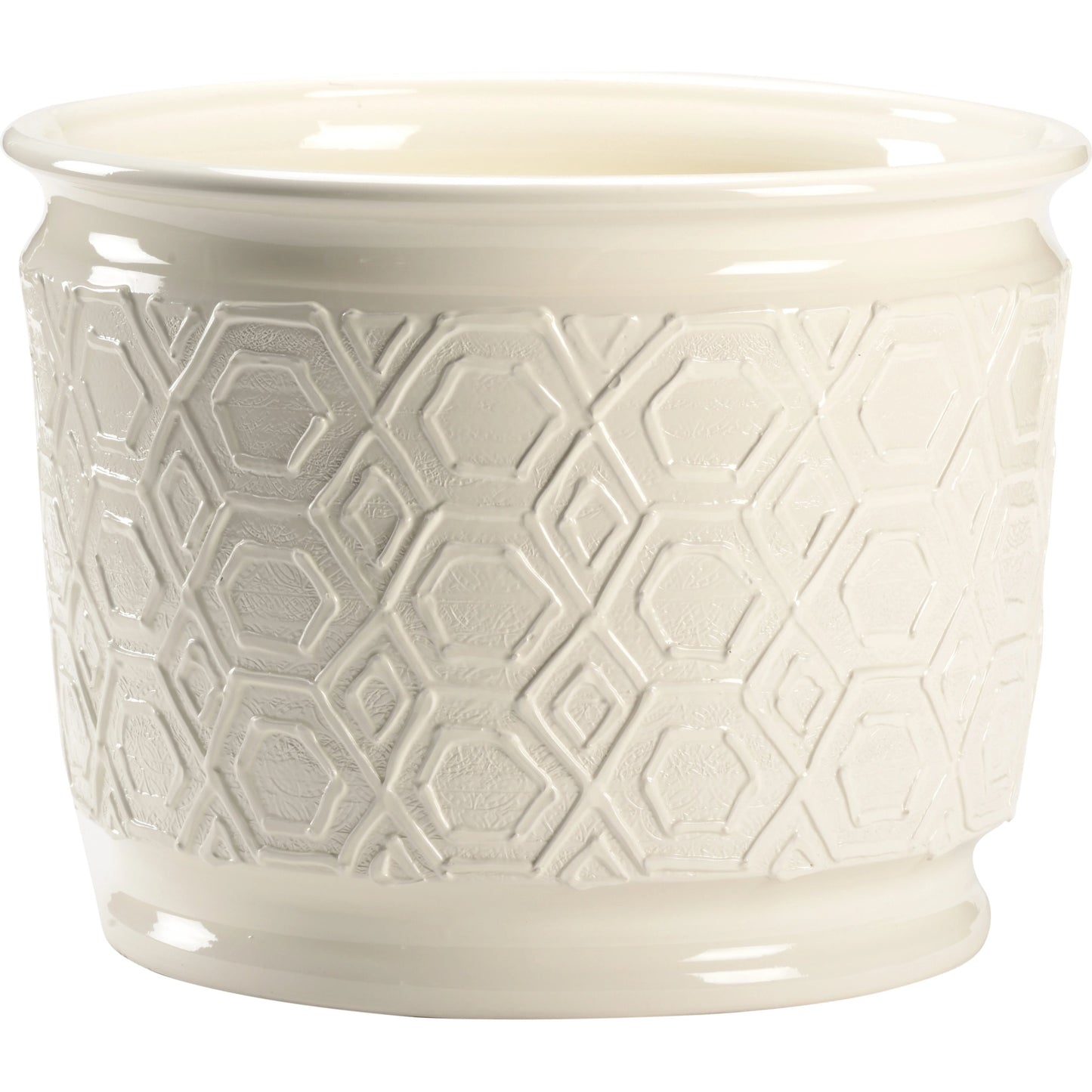 001 SI-2105405 | Primary Silo | White Planter by Chelsea House in white glaze. Made from ceramic in a transitional style.