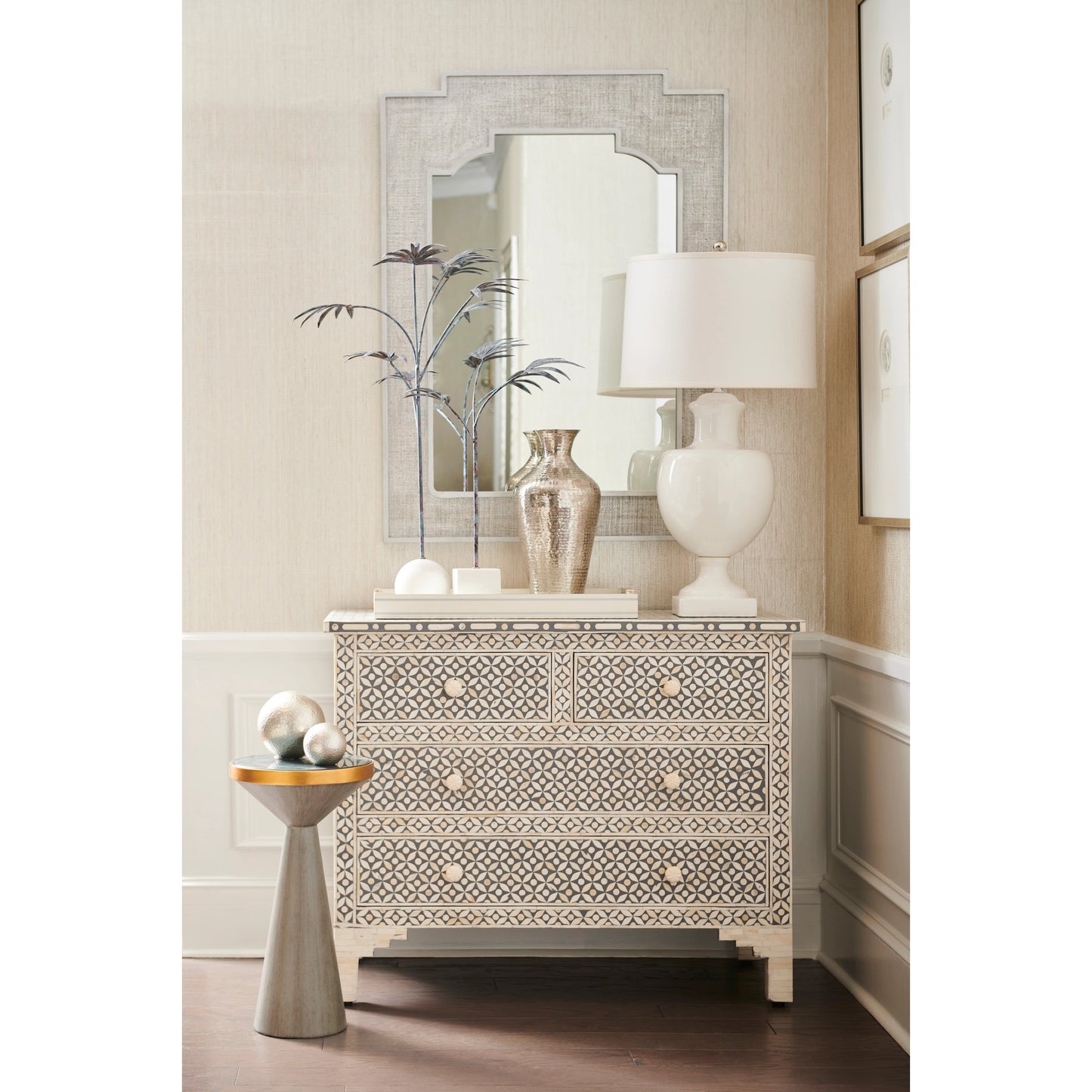 003 SI-2105407 | Lifestyle | Henkley Vase by Chelsea House in polished nickel. Made from aluminum in a modern style.
