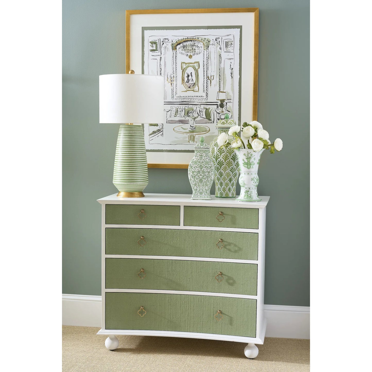 002 SI-2105417 | Additional Silo | Matisse Urn by Chelsea House in white, lime, kelly. Made from ceramic in a transitional style.