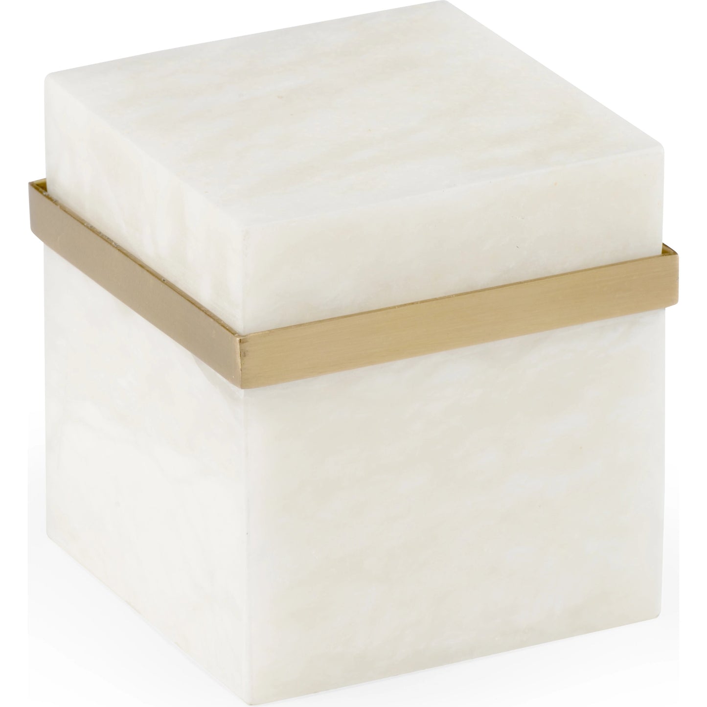 005 SI-2105431 | Additional Silo | Marble Jewel Box by Chelsea House in natural white, antique. Made from marble/brass in a modern style.