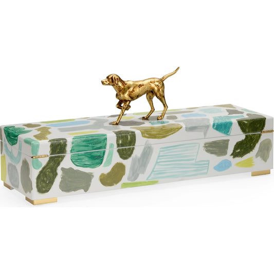 001 SI-2105441 | Primary Silo | Pointer Box by Chelsea House in hand painted, antique gold. Made from wood/composite in a modern style.