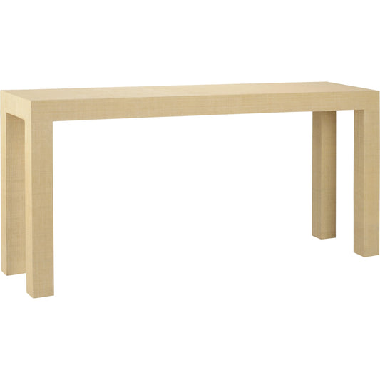 Sanibel Console by Chelsea House. Made from raffia/wood in a modern style.