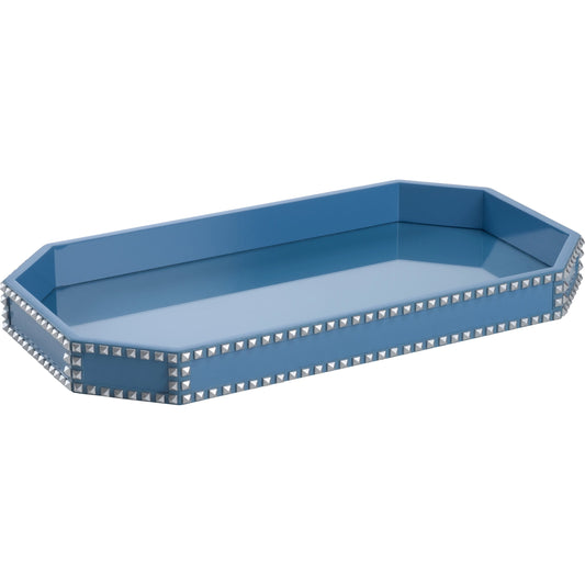 Chic Studded Tray by Chelsea House. Made from leather on wood in a modern style.