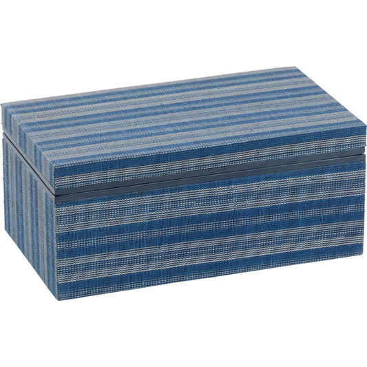 001 SI-2105512 | Primary Silo | Lexington Box by Chelsea House in blue, cream. Made from abaca on wood in a modern style.