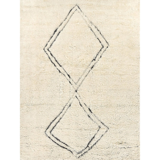 001 SI-2383990 | Primary Silo | Moroccan 3853 Rug by Exquisite Rugs in ivory, black. Made from new zealand wool in a unique style.