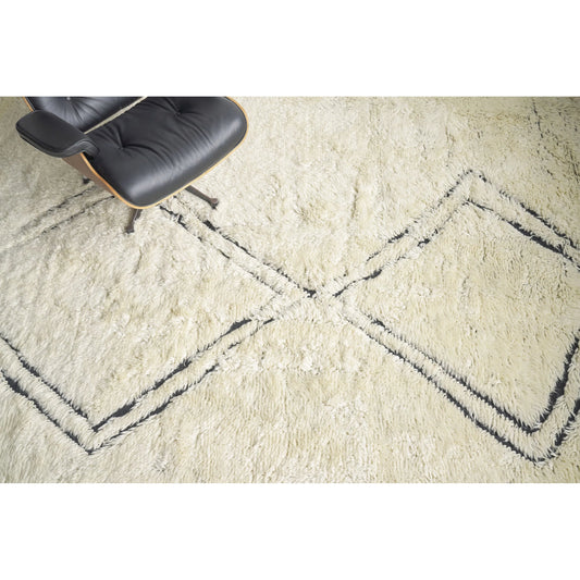 Moroccan 3853 Rug by Exquisite Rugs in ivory, black. Made from new zealand wool in a unique style.