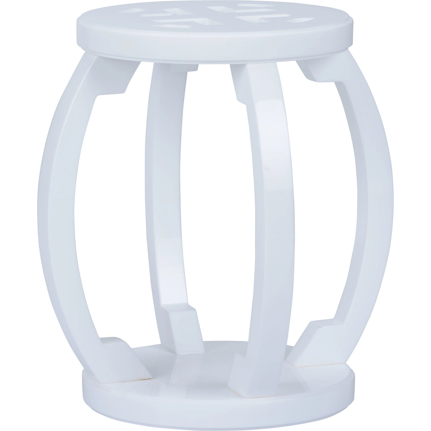 025 SI-2105504 | Primary Silo | Lucite Garden Stool by Chelsea House in white. Made from acrylic in a modern style.