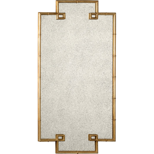 001 SI-2105548 | Primary Silo | Bamboo Rectangular Mirror by Chelsea House in antique gold, clear. Made from unique in a modern style.