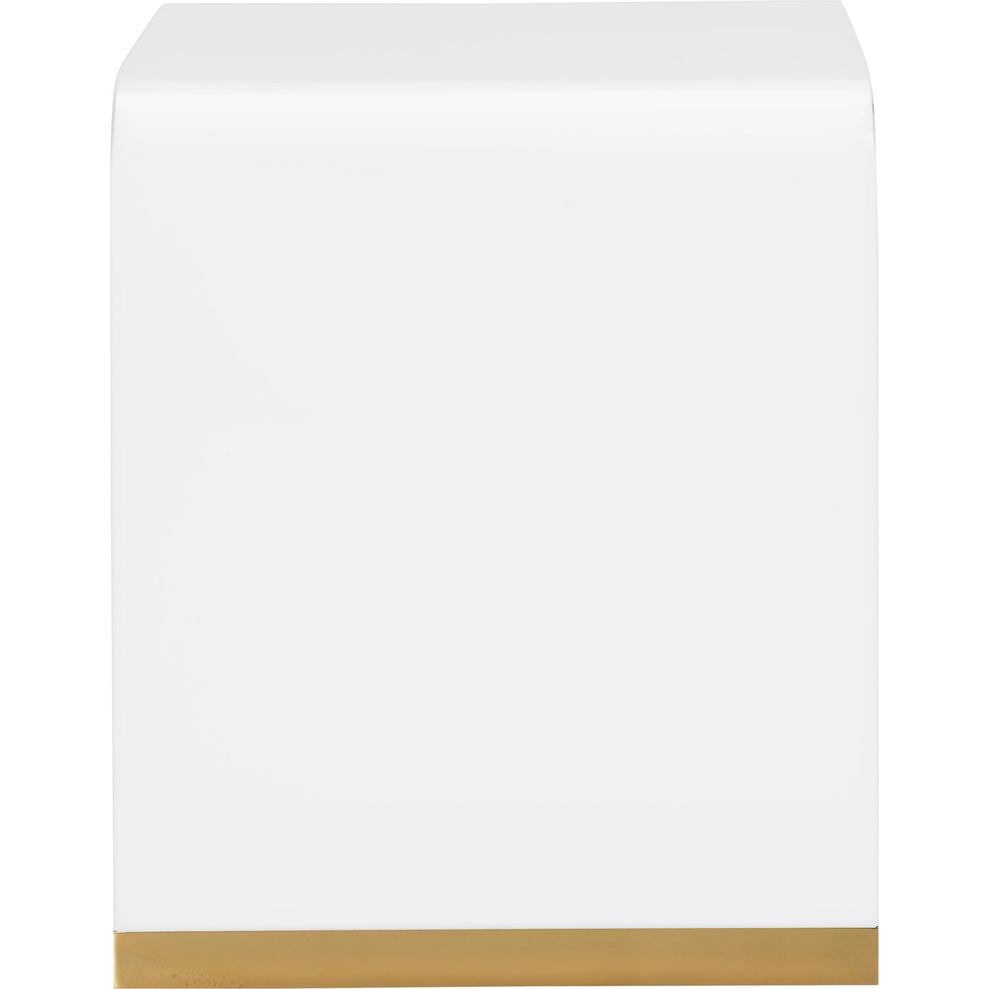 002 SI-2105581 | Additional Silo | Waterfall End Table by Chelsea House in white. Made from acrylic/brass in a modern style.