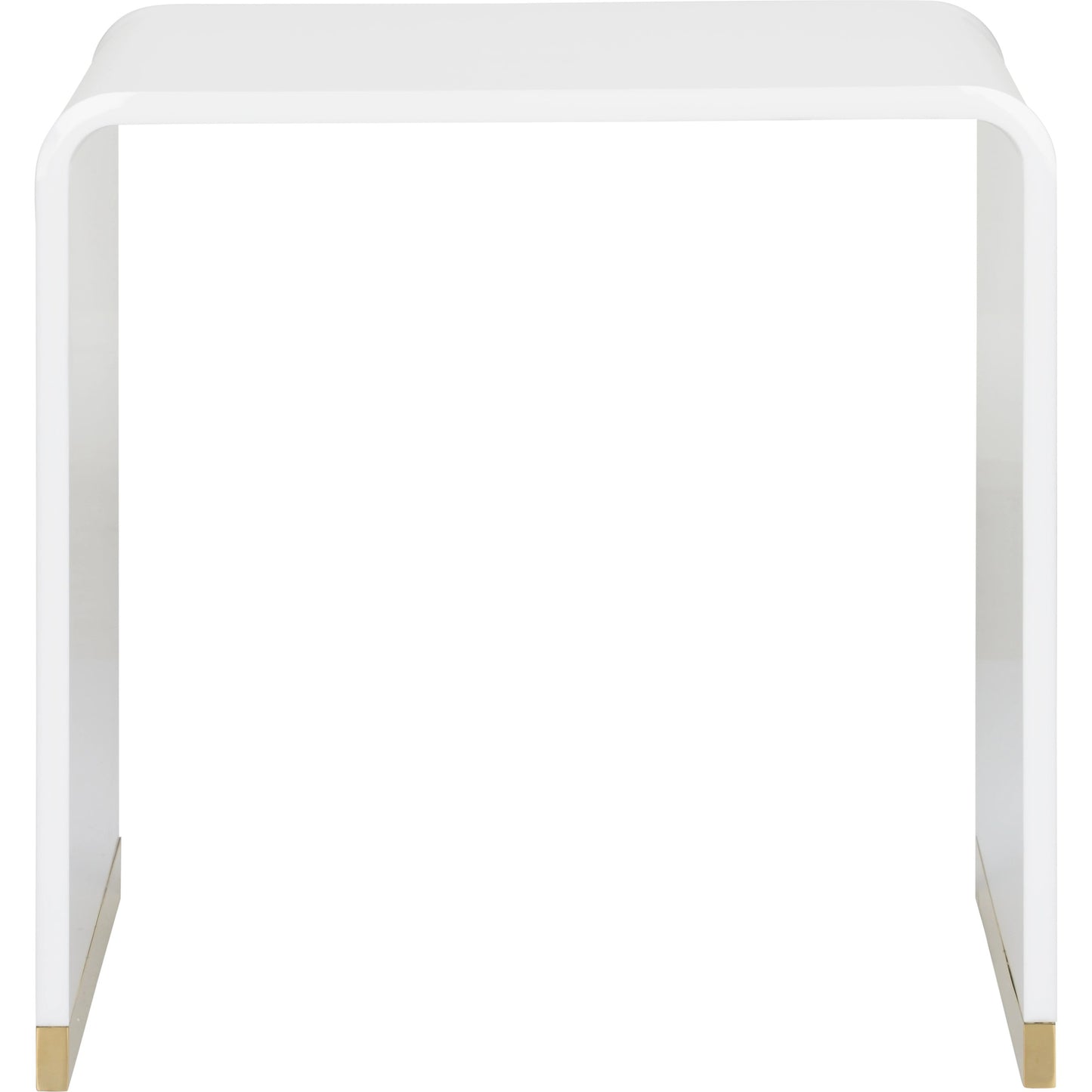 003 SI-2105581 | Additional Silo | Waterfall End Table by Chelsea House in white. Made from acrylic/brass in a modern style.