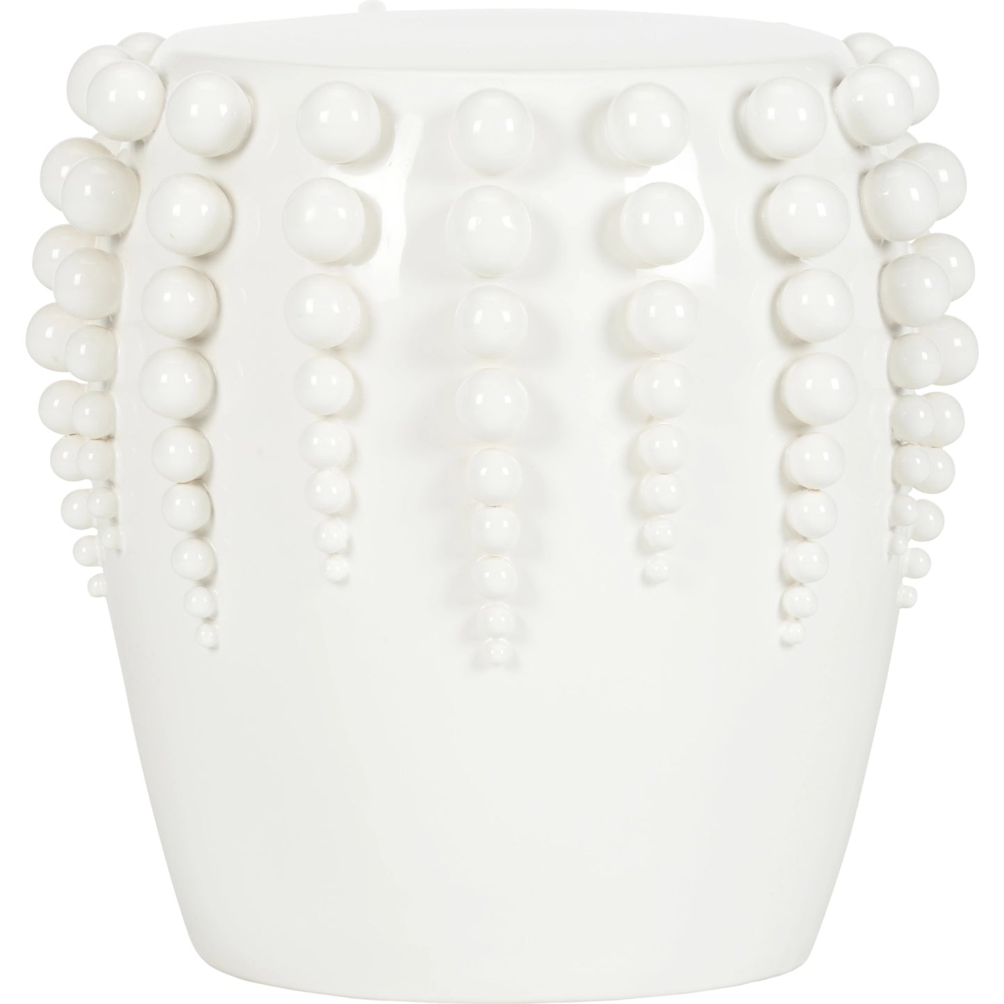 001 SI-2105675 | Primary Silo | Sea Urchin Garden Seat by Chelsea House in white. Made from ceramic in a coastal style.