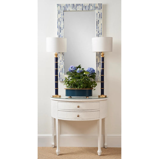 Cambridge Mirror by Chelsea House in blue, white. Made from unique in a eclectic & global style.