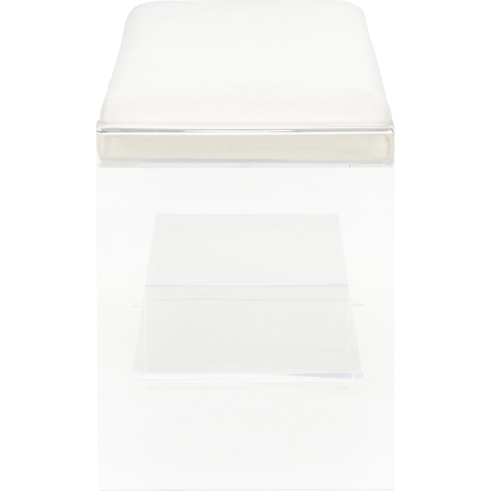 Renee Acrylic Long Bench by Chelsea House in clear, cream. Made from acrylic/fabric in a modern style.
