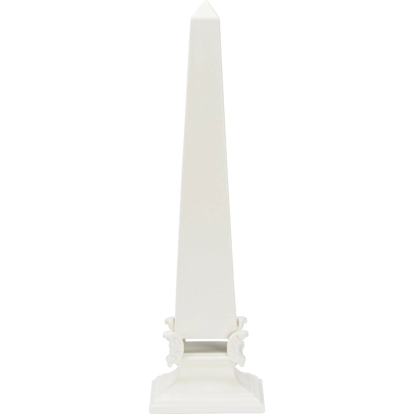 002 SI-2105812 | Additional Silo | White Neoclassical Obelisk by Chelsea House in matte ivory glaze. Made from unique in a unique style.