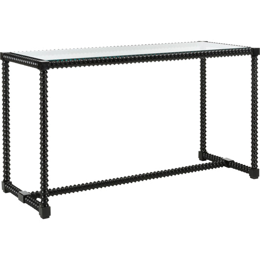 Twisted Console Table by Chelsea House in black, clear. Made from unique in a modern style.