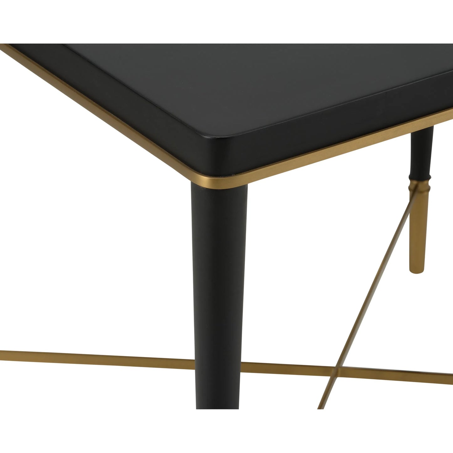 003 SI-2105852 | Closeup | Hamlet End Table by Chelsea House in matte black, antique brass. Made from unique in a unique style.