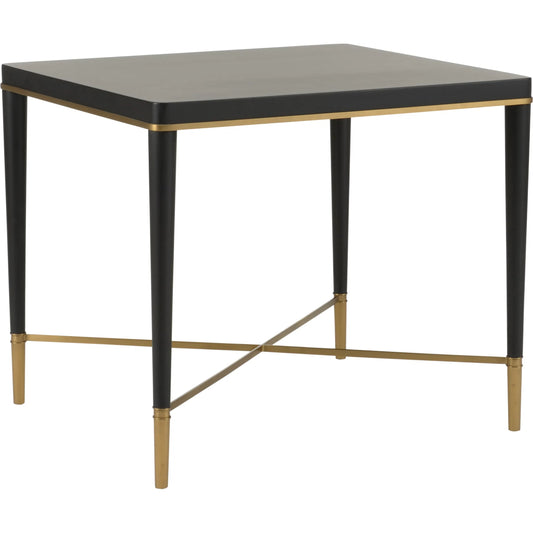 001 SI-2105852 | Primary Silo | Hamlet End Table by Chelsea House in matte black, antique brass. Made from unique in a unique style.