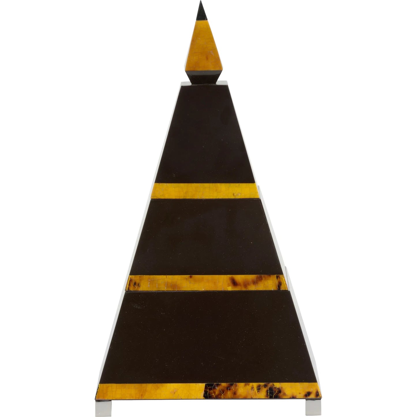 004 SI-2105907 | Additional Silo | Pyramid Box Decor by Chelsea House in silver plated, tiger pen, brown, cream. Made from unique in a modern style.