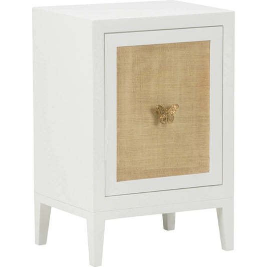 Mariposa Side Table by Chelsea House in white, natural. Made from unique in a transitional style.